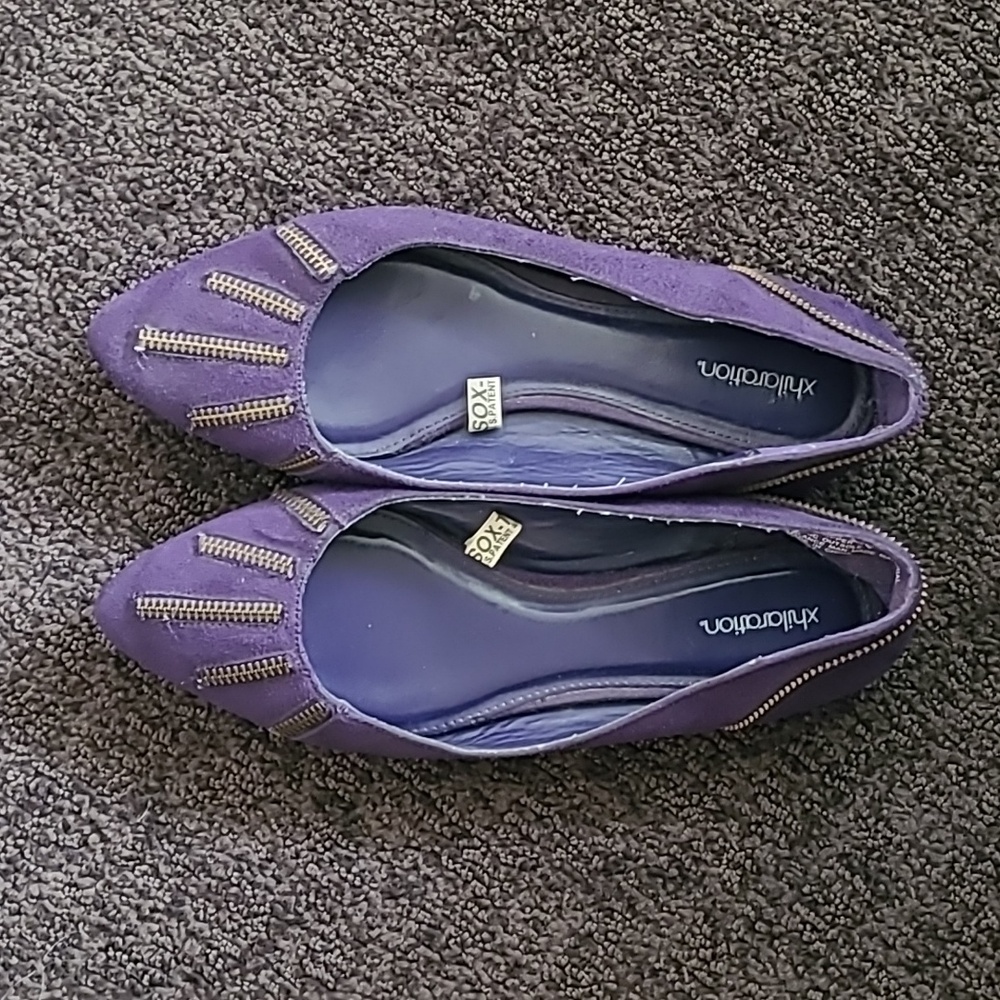 Purple Pointy Flats